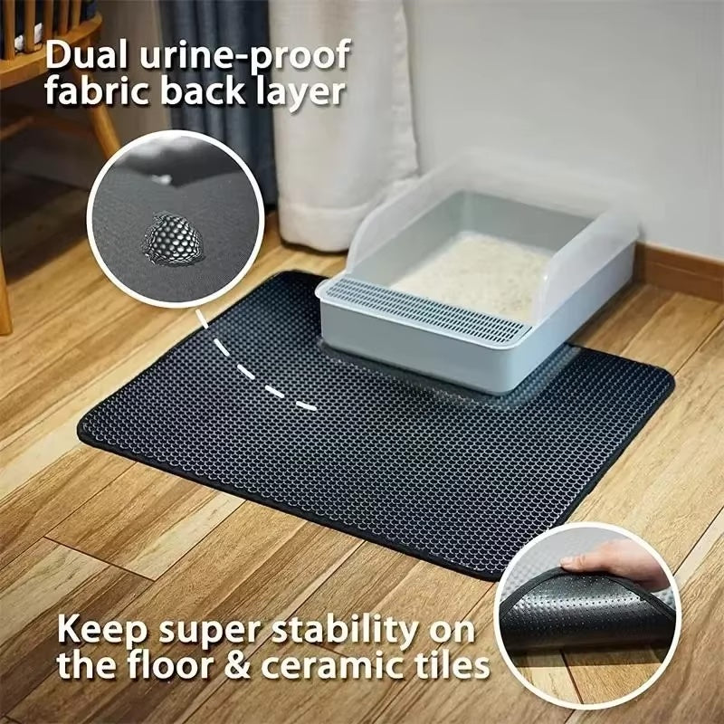 Pawfectly Clean: Waterproof, Non-Slip Double-Layer Cat Litter Mat! ๐พ๐ฟ - BetaDawgz