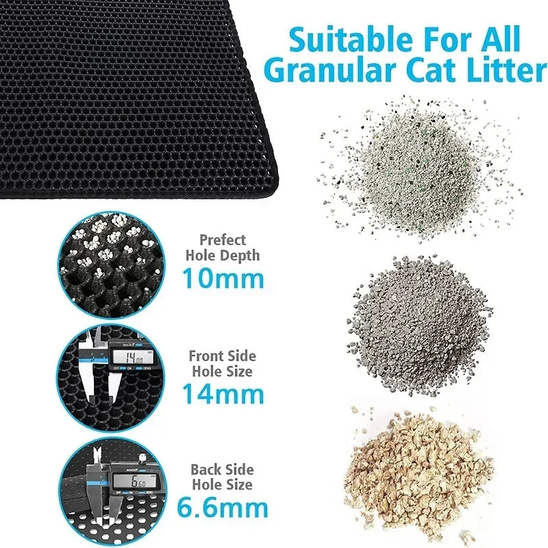 Pawfectly Clean: Waterproof, Non-Slip Double-Layer Cat Litter Mat! ๐พ๐ฟ