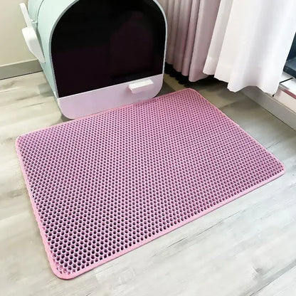 Pawfectly Clean: Waterproof, Non-Slip Double-Layer Cat Litter Mat! 🐾🚿