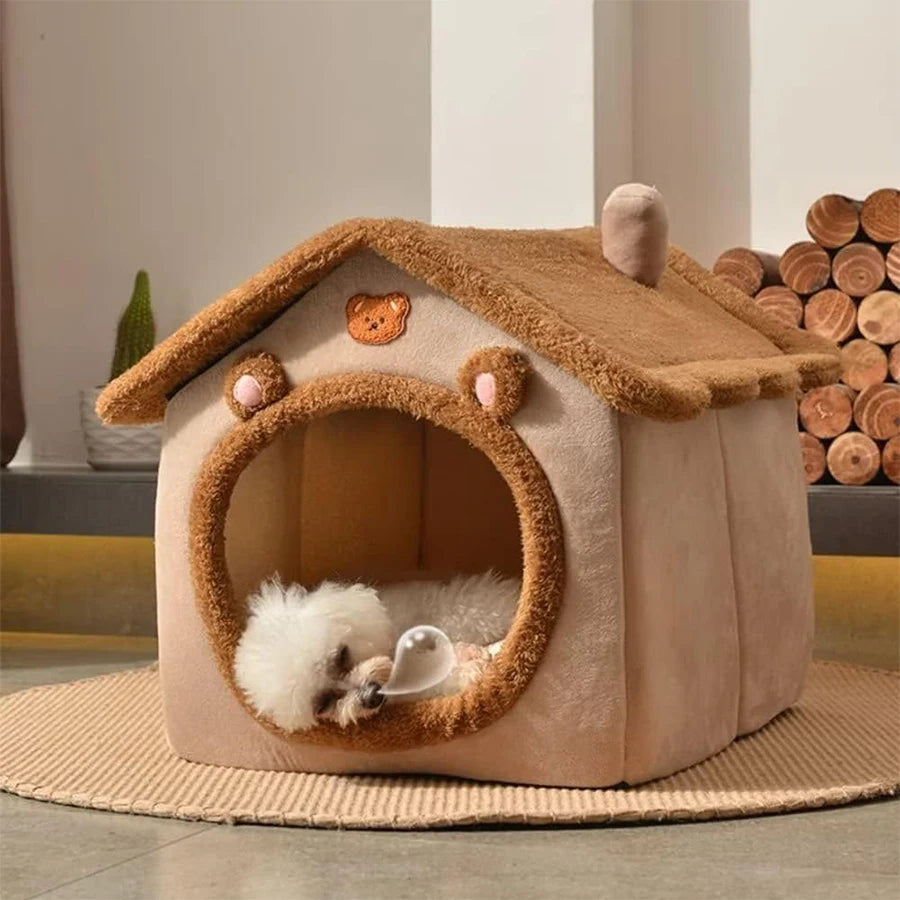 The Cozy Cubby: Foldable, Washable, Purr-fectly Snug Pet House! 🏡😻🐶