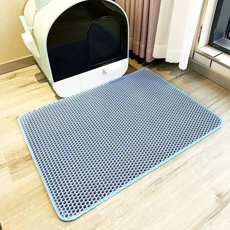 Pawfectly Clean: Waterproof, Non-Slip Double-Layer Cat Litter Mat! 🐾🚿