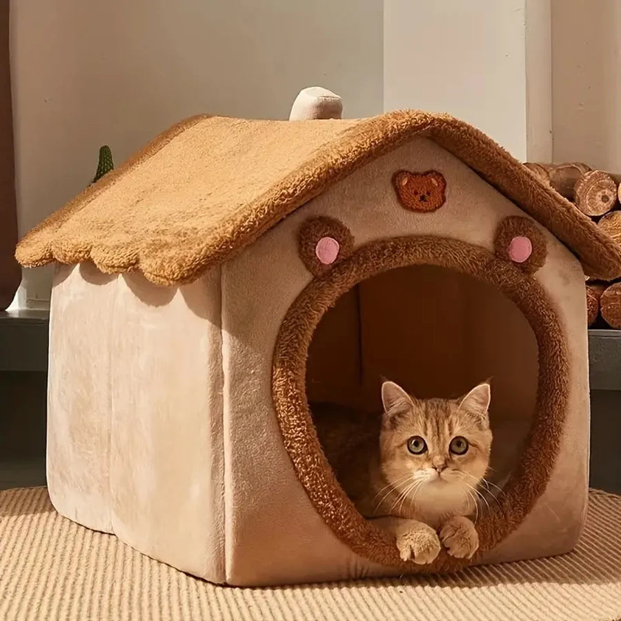 The Cozy Cubby: Foldable, Washable, Purr-fectly Snug Pet House! 🏡😻🐶